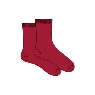 CALCETIN CORTO LISO GRANATE