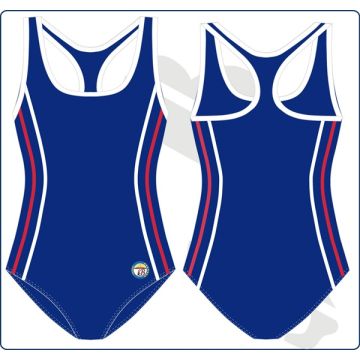 BAÑADOR NIÑA TORRENTE AZUL V.ROJ/BCO